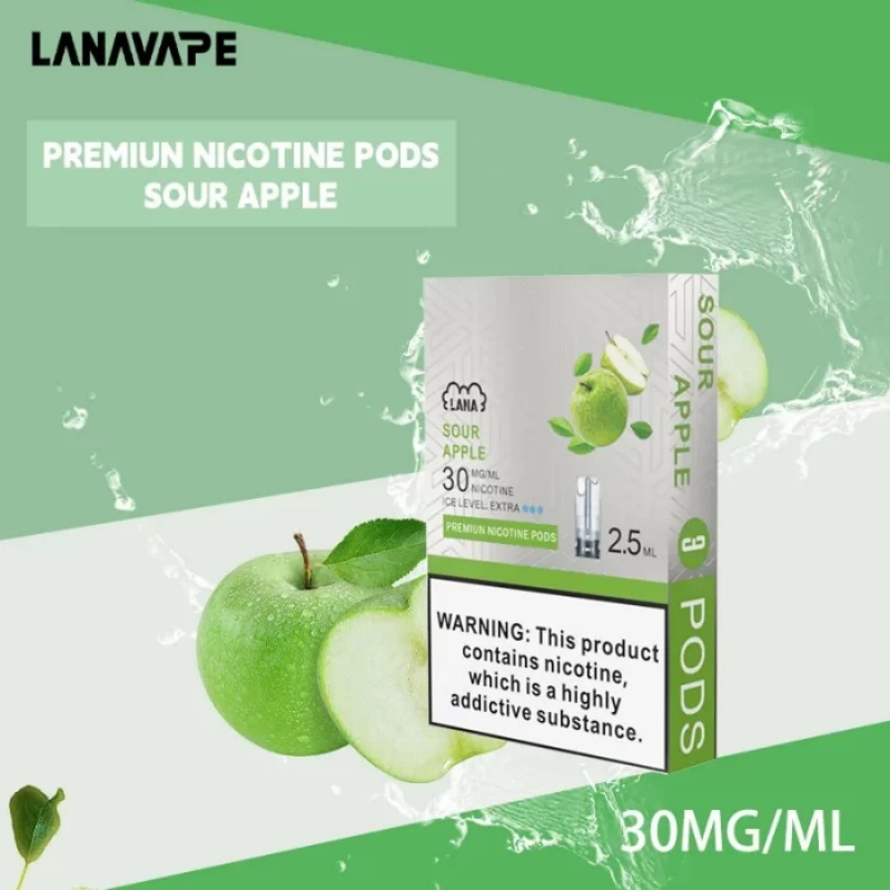 【青蘋果】LANA電子煙透明發光煙彈 通